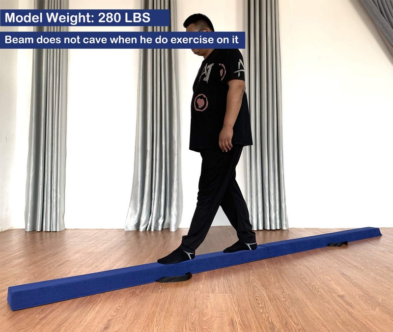 Marfula 8 FT / 9 FT Folding Balance Beam Gymnastics Floor Beam - Extra Firm - Suede Cover - Anti Slip Bottom with Carry Bag For Kids/Adults Home Use - Image 3